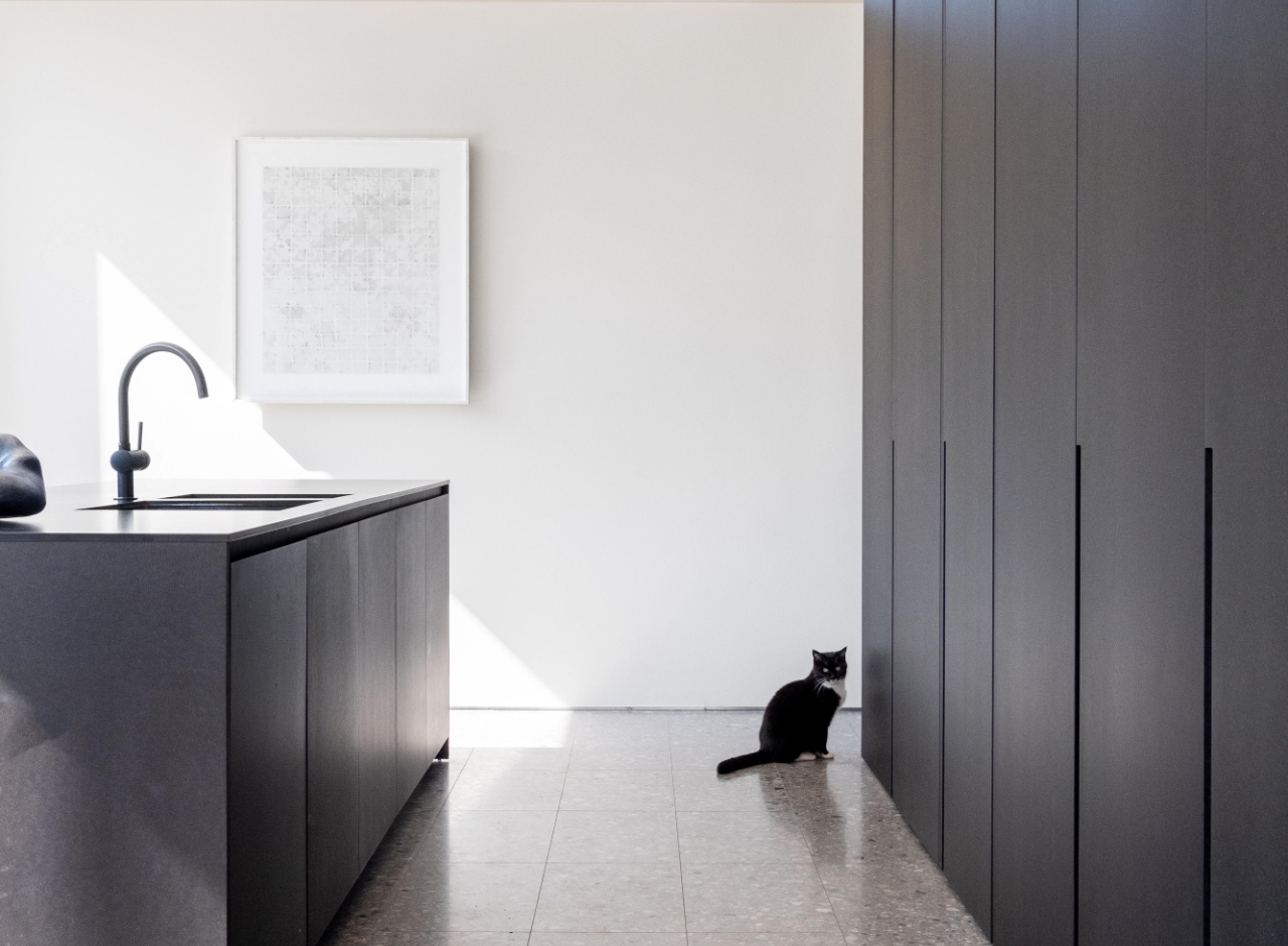Woning V Lovendegem - keuken zijaanzicht